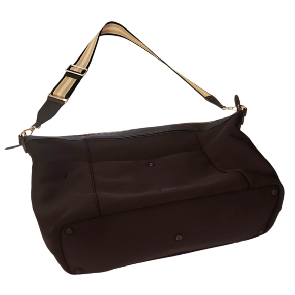 COLE HAAN Large Grandseries Black Neoprene Weekender Shoulder Bag/Tote/Duffle - Picture 8 of 15